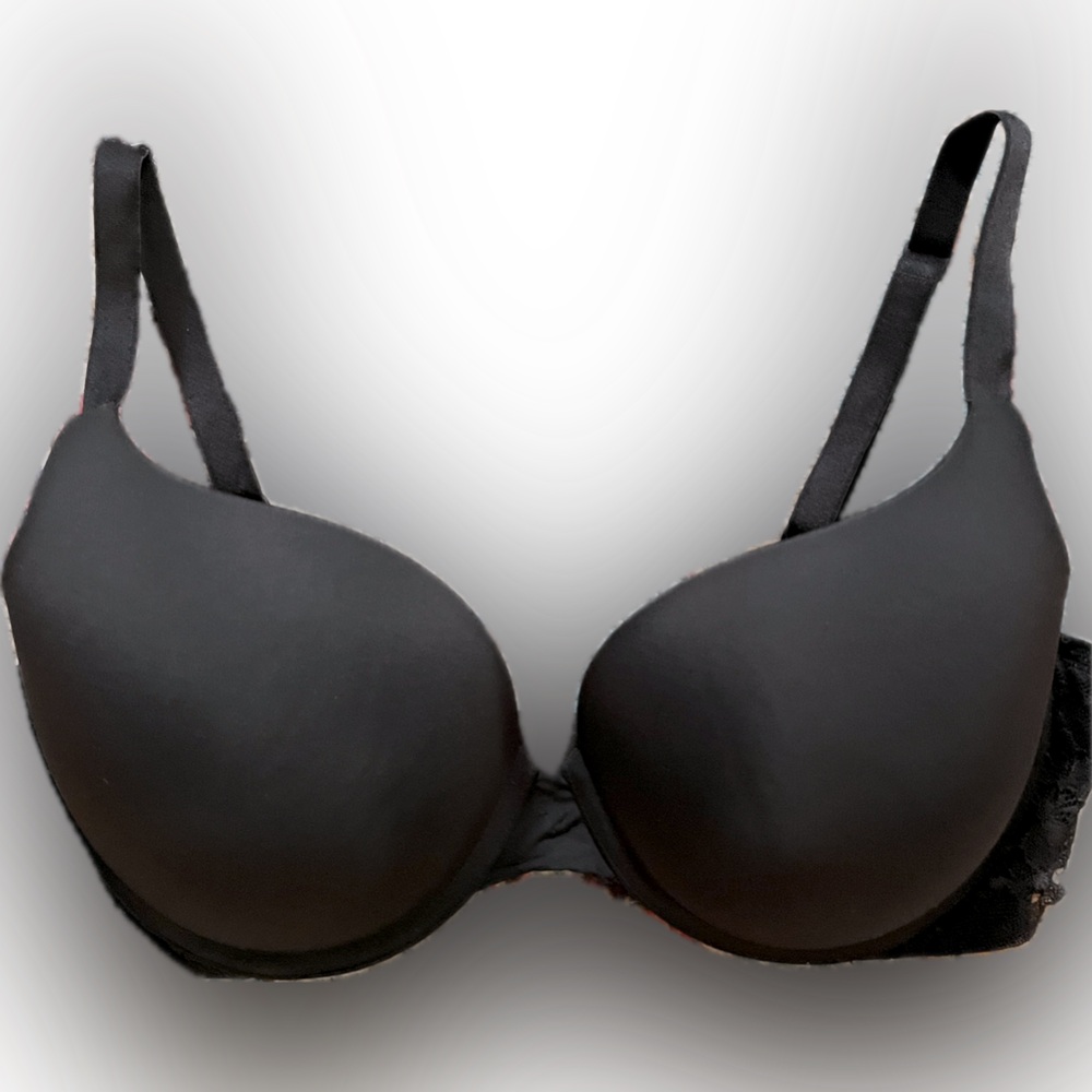 Victoria’s Secret 36DD T-Shirt Push Up Fill Coverage Bra Black - Good Condition